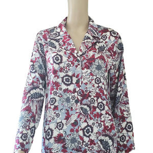 H&M Women's Multicolor Allover Floral Long Sleeve Button Shirt Size S